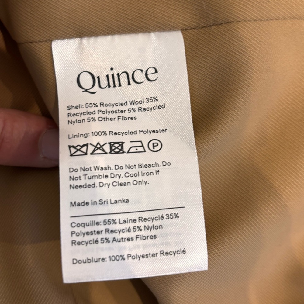 Quince Italian Wool Stand Collar Blazer in Warm Camel, Sz Sm - Picture 6 of 6